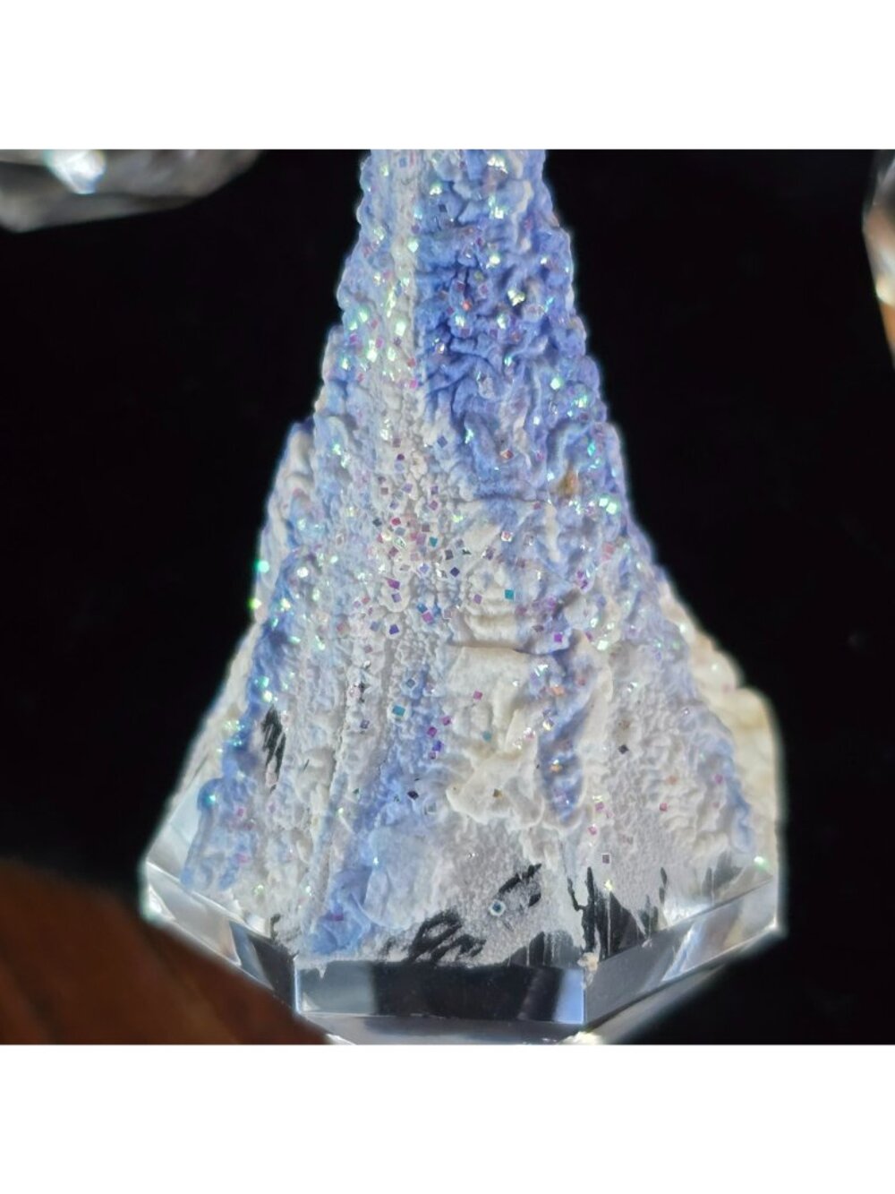 Vintage Clear Acrylic Icicle Ornaments Gold Filigree Teardrop Prism Xmas Lot 6 - Picture 7 of 14